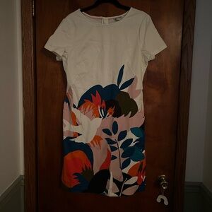 Boden Floral Print Short Sleeve Dress